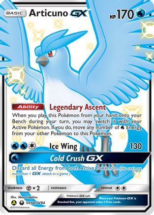 Articuno-GX SV54/94 - Shiny Vault Pokemon Holofoil
