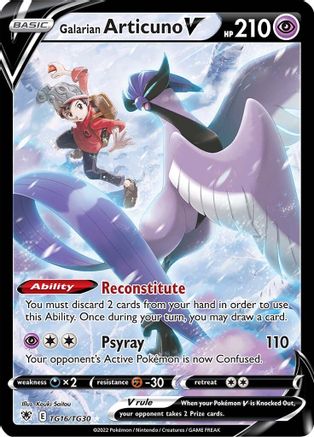 Galarian Articuno V TG16/30 - Pokemon Astral Radiance Trainer Gallery Holofoil