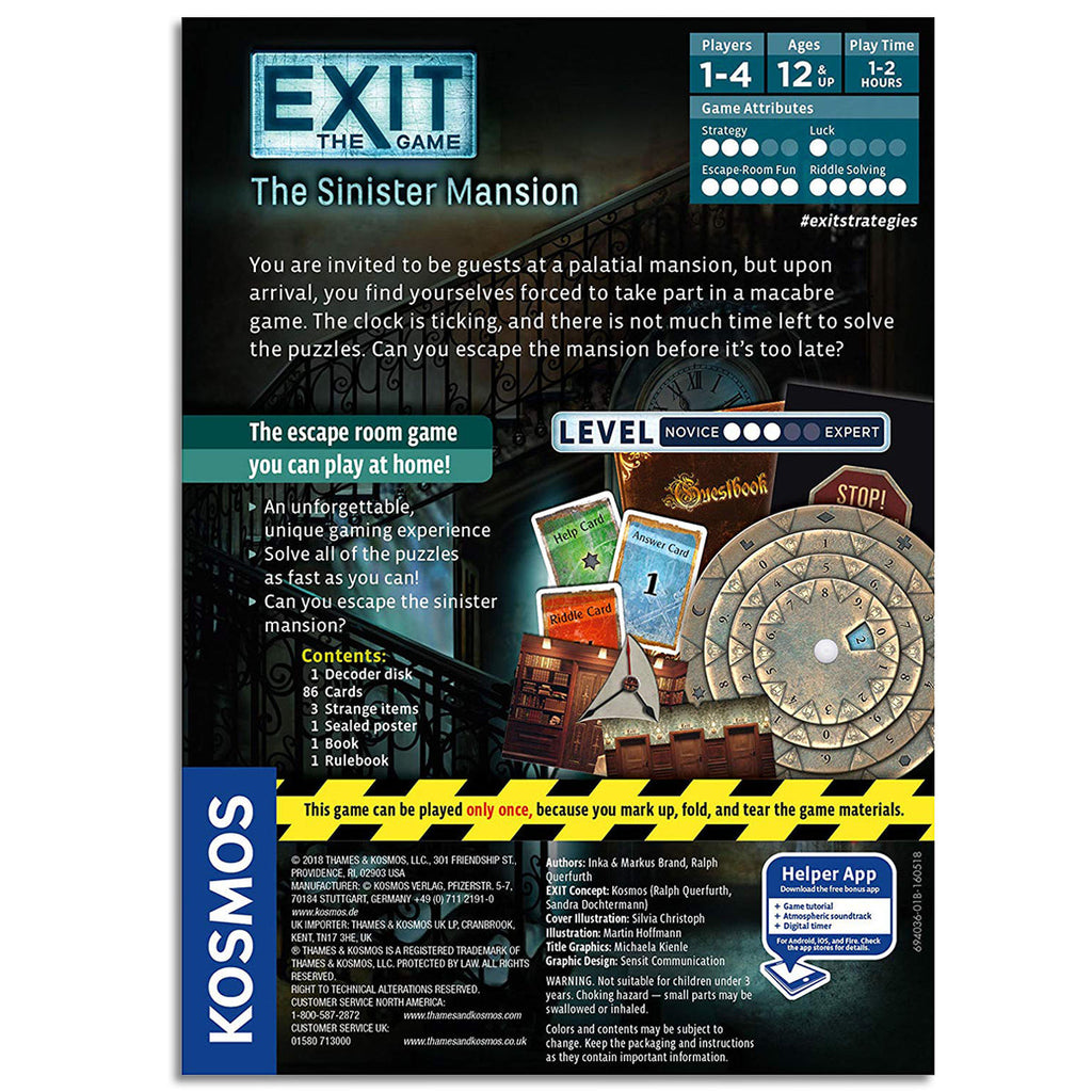 Exit the Game the Sinister Mansion