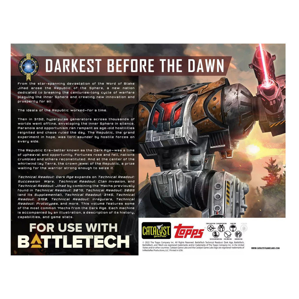 Battletech Technical Readout Dark Age