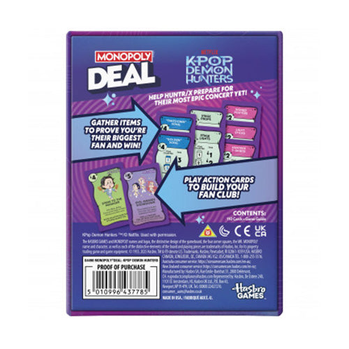 Monopoly Deal KPop Demon Hunters