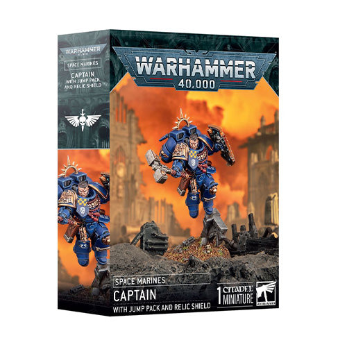 Warhammer 40K Space Marine Captain with Jump Pack and Relic Shield