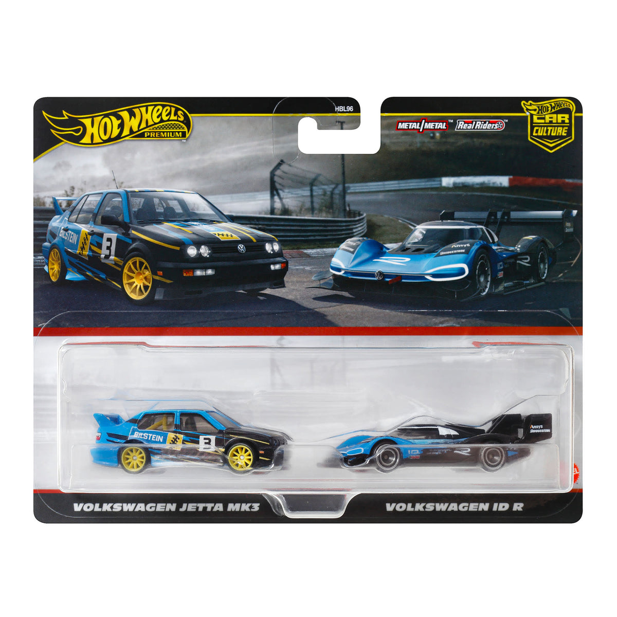 Hot Wheels Premium Car Culture 2-Pack Volkswagen Jetta MK3 & Volkswagen ID R