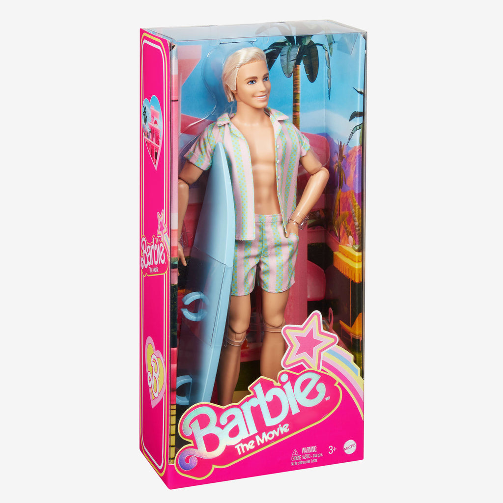 Ken Doll Wearing Pastel Striped Beach Matching Set – Barbie The Movie
