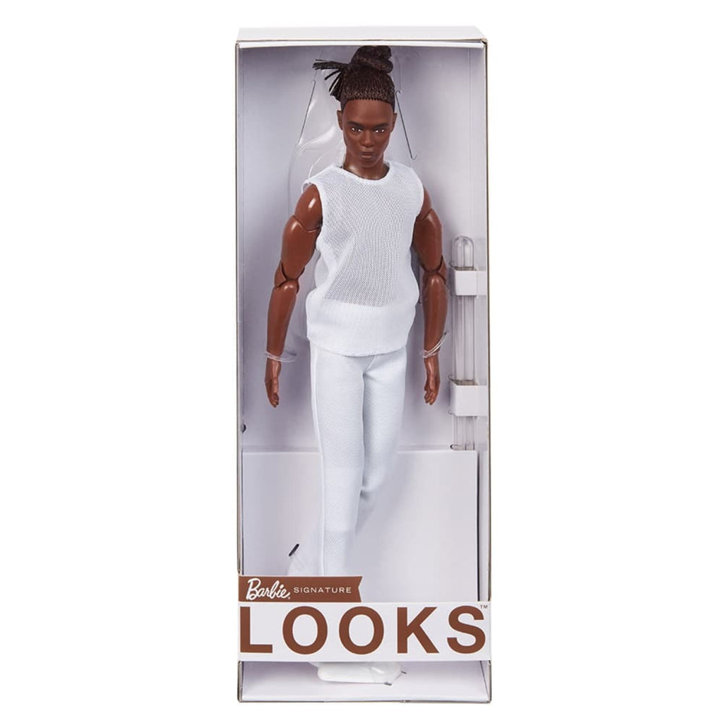 Barbie Looks Ken Doll (Brunette with Braids & Bun Hairstyle)