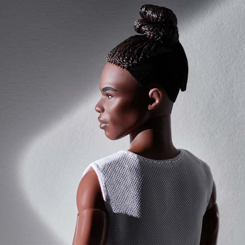 Barbie Looks Ken Doll (Brunette with Braids & Bun Hairstyle)