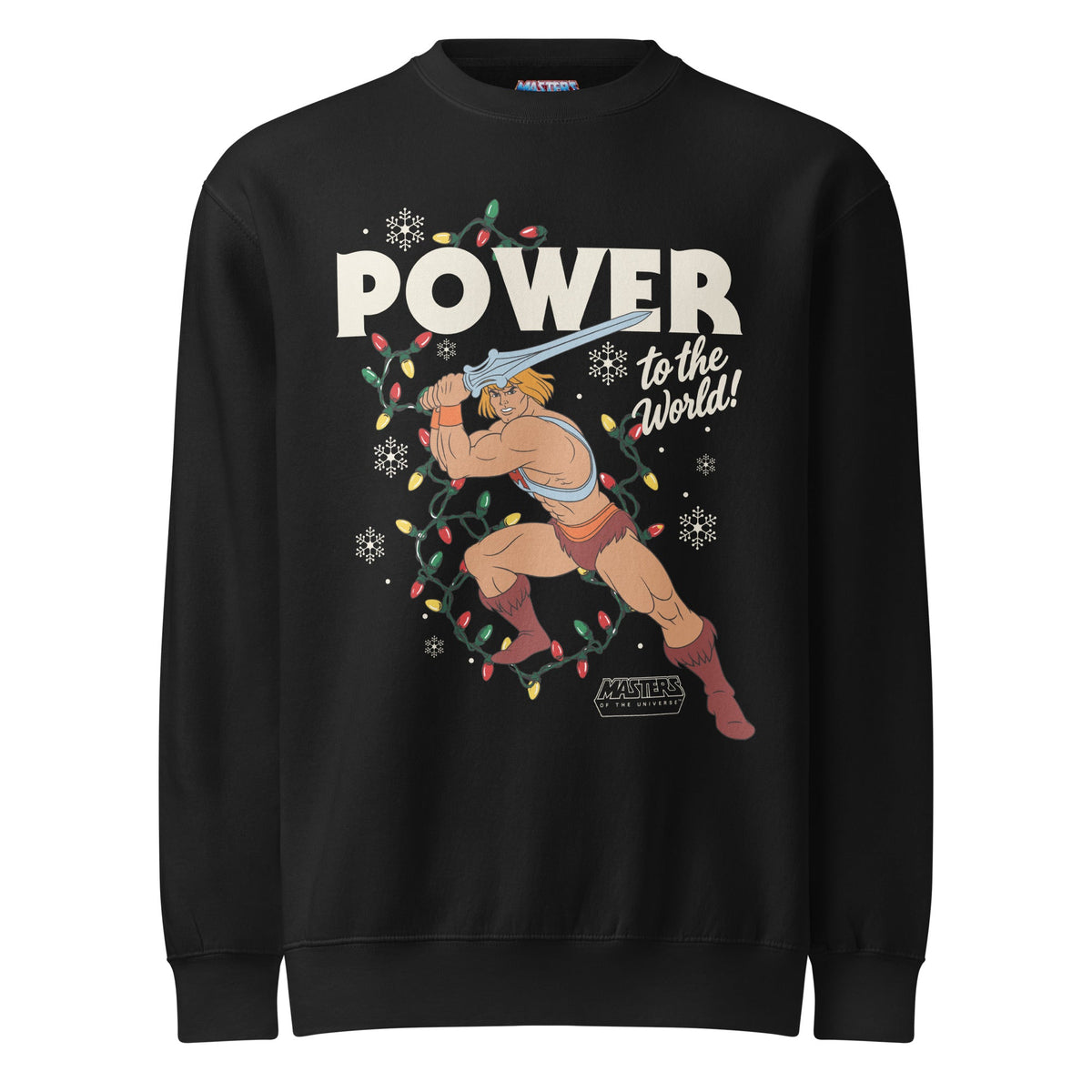 Masters of the Universe He-Man Power to the World Black Sweatshirt