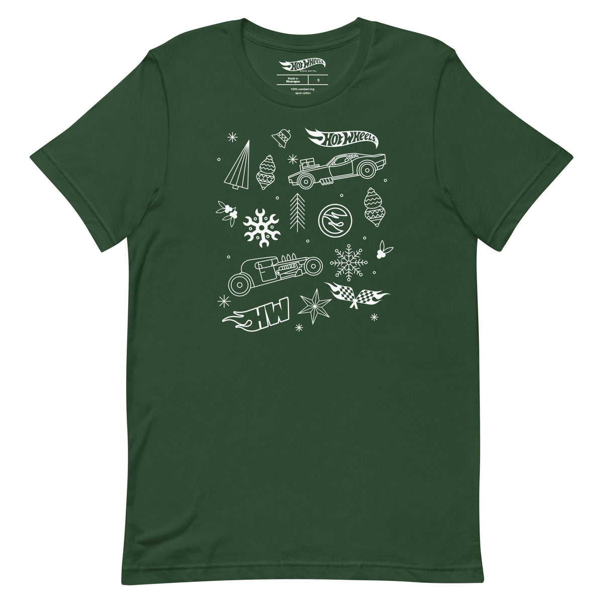 Hot Wheels Holiday Icons Green T-Shirt
