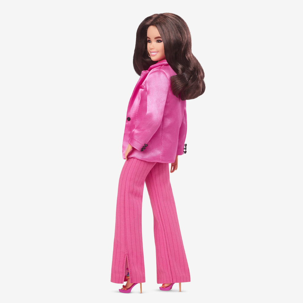 Gloria Doll Wearing Pink Power Pantsuit – Barbie The Movie